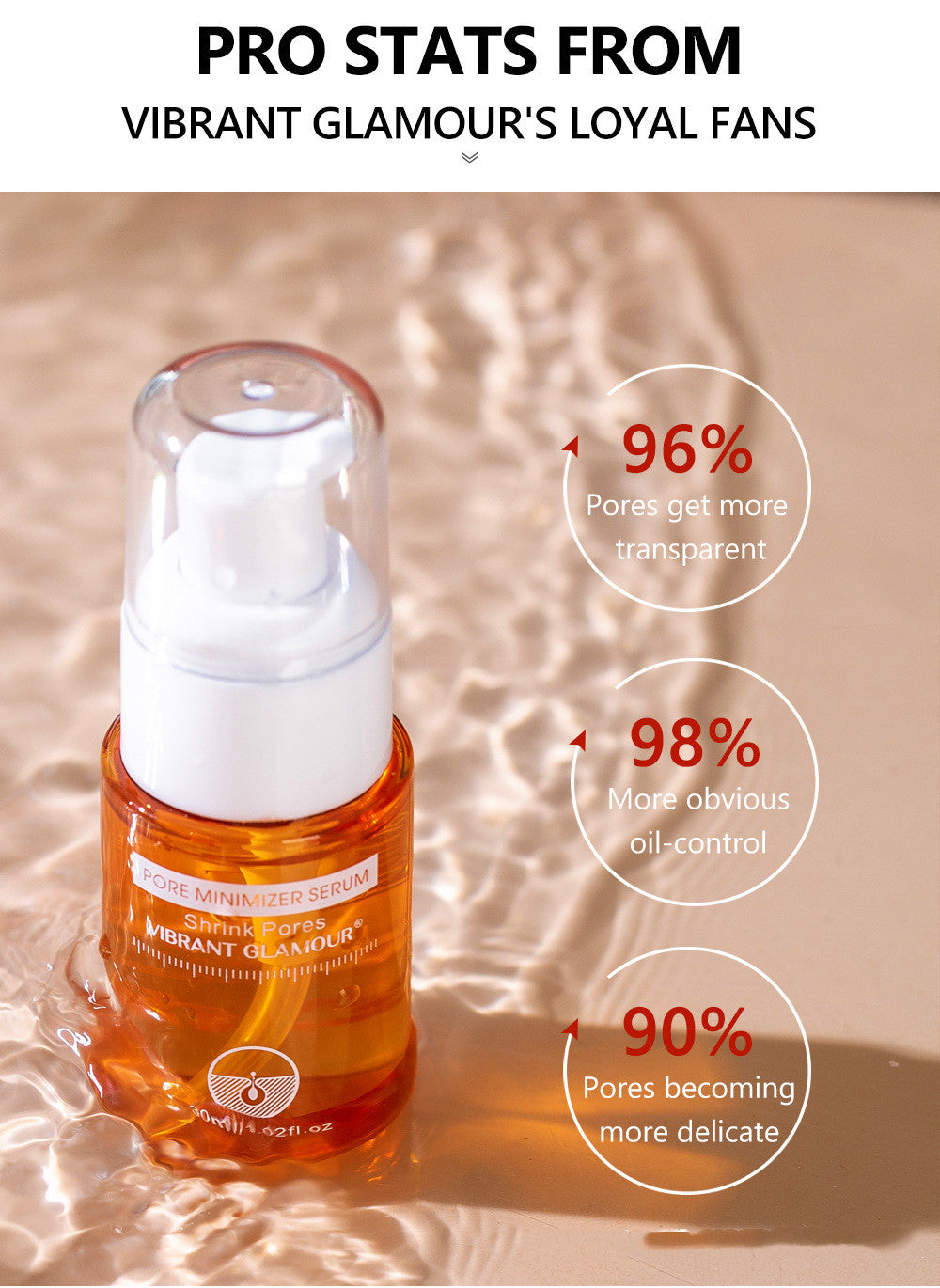 Vibrant Glamour Pore Minimizing Serum 30ml | Salicylic Acid + Hyaluronic Acid