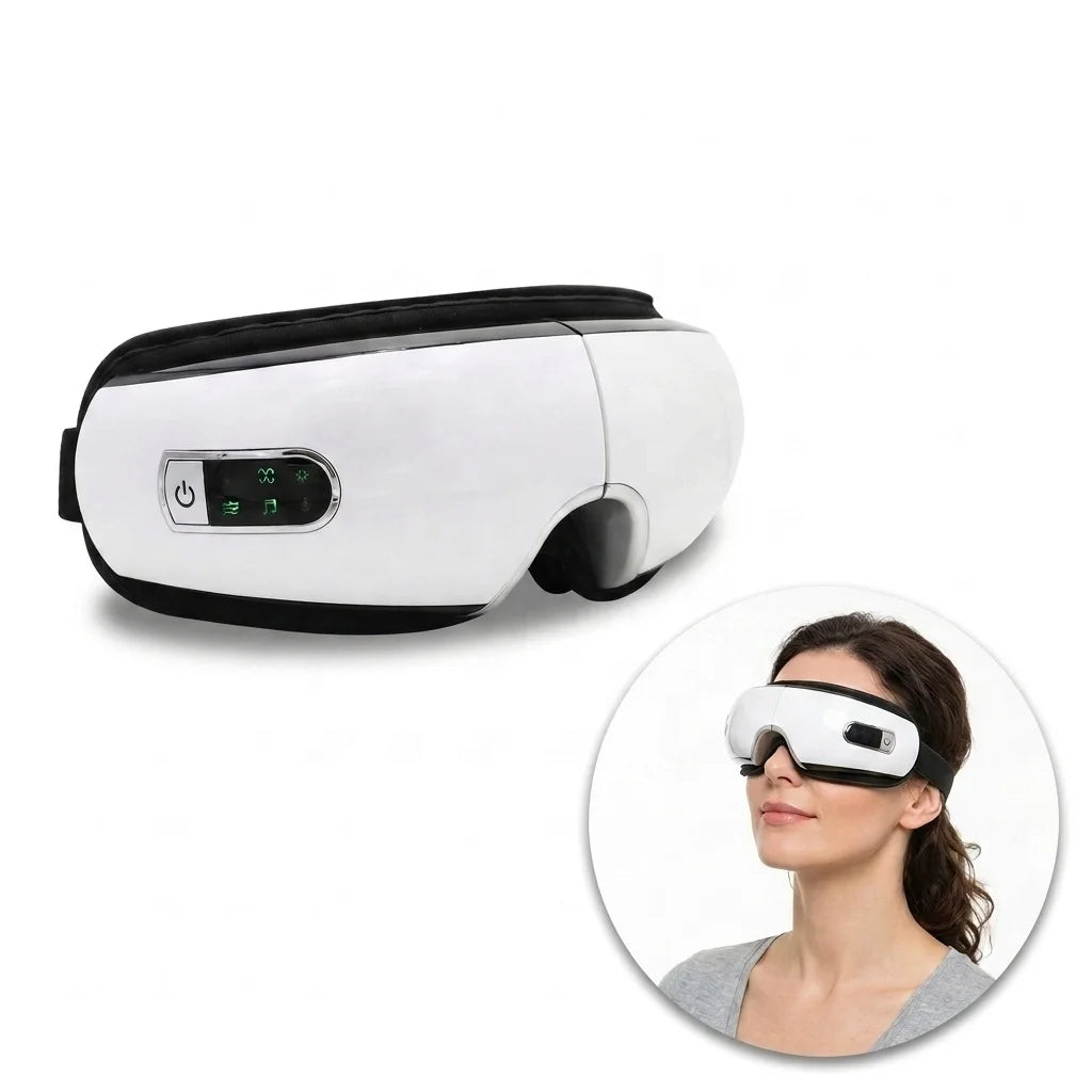 Smart Electric Eye Massager – Heat, Air Pressure & Remote Control for Eye Relief