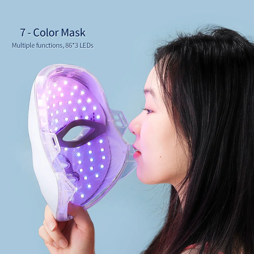 7-Colour LED Face & Neck Mask – Bio-Light Therapy for Skin Tightening, Lifting & Whitening