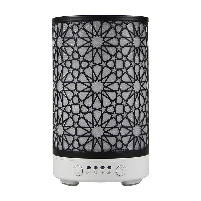 100ml Hollow Ultrasonic Essential Oil Diffuser – Timer, LED Light & Smart Home Aroma