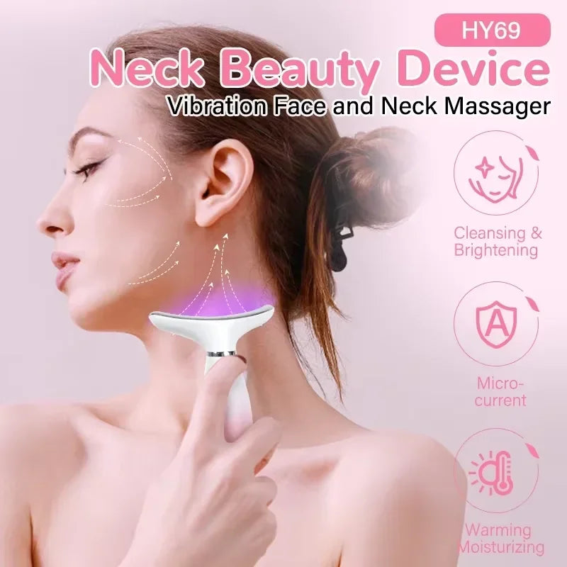 EMS Neck & Face Lifter – 7 Modes LED Photon Therapy for Skin Tightening & Double Chin Removal