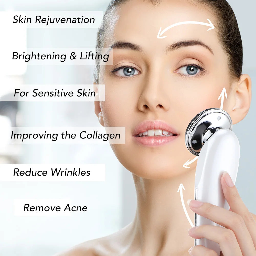 7-in-1 RF & EMS Microcurrent Lifting Device – LED Vibration Anti-Ageing Facial Beauty Wand