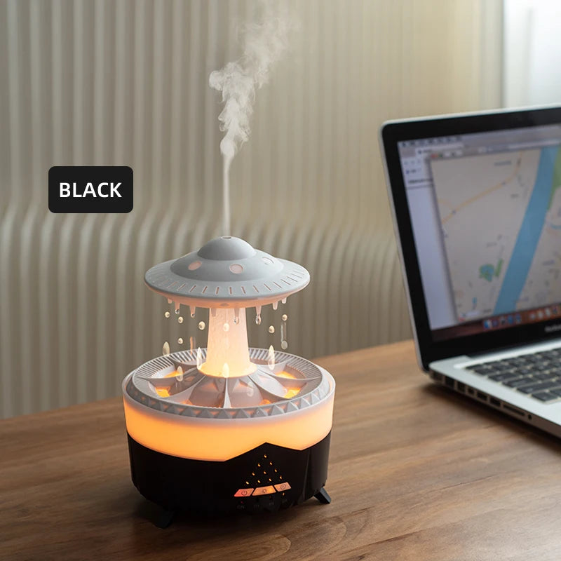 UFO Raindrop Aroma Diffuser – 7 Colour LED, Remote Control & Essential Oil Humidifier
