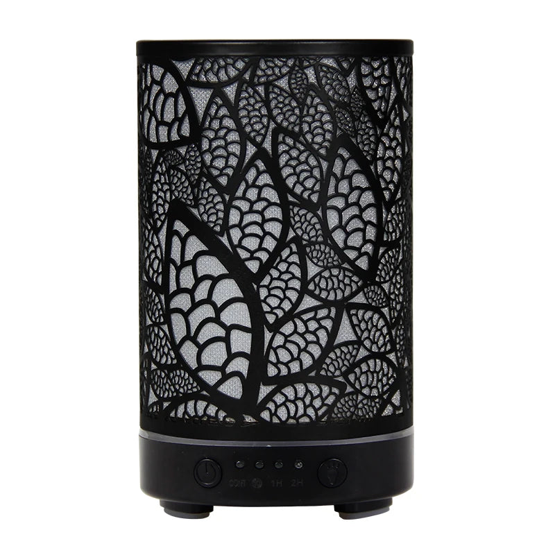 100ml Hollow Ultrasonic Essential Oil Diffuser – Timer & LED Light for Home Aromatherapy
