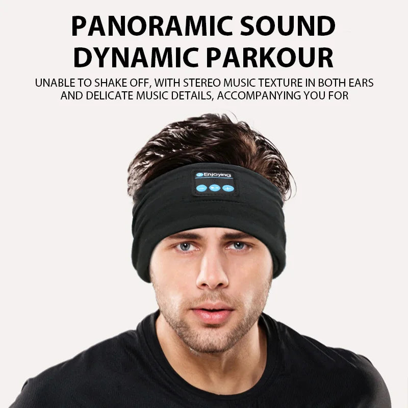 Wireless Bluetooth Sleeping Headband – HD Stereo Speakers & Eye Mask for Side Sleepers