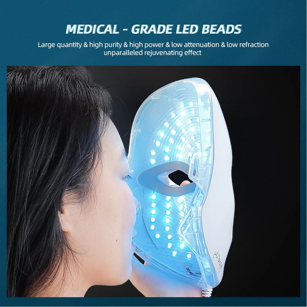 7-Colour LED Facial Mask – Phototherapy for Acne, Whitening & Anti-Wrinkle Skin Care
