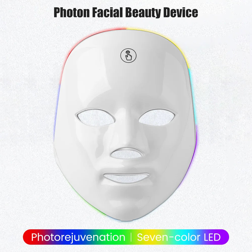 Rechargeable 7-Colour LED Facial Mask – Photon Skin Rejuvenation, Lifting & Whitening