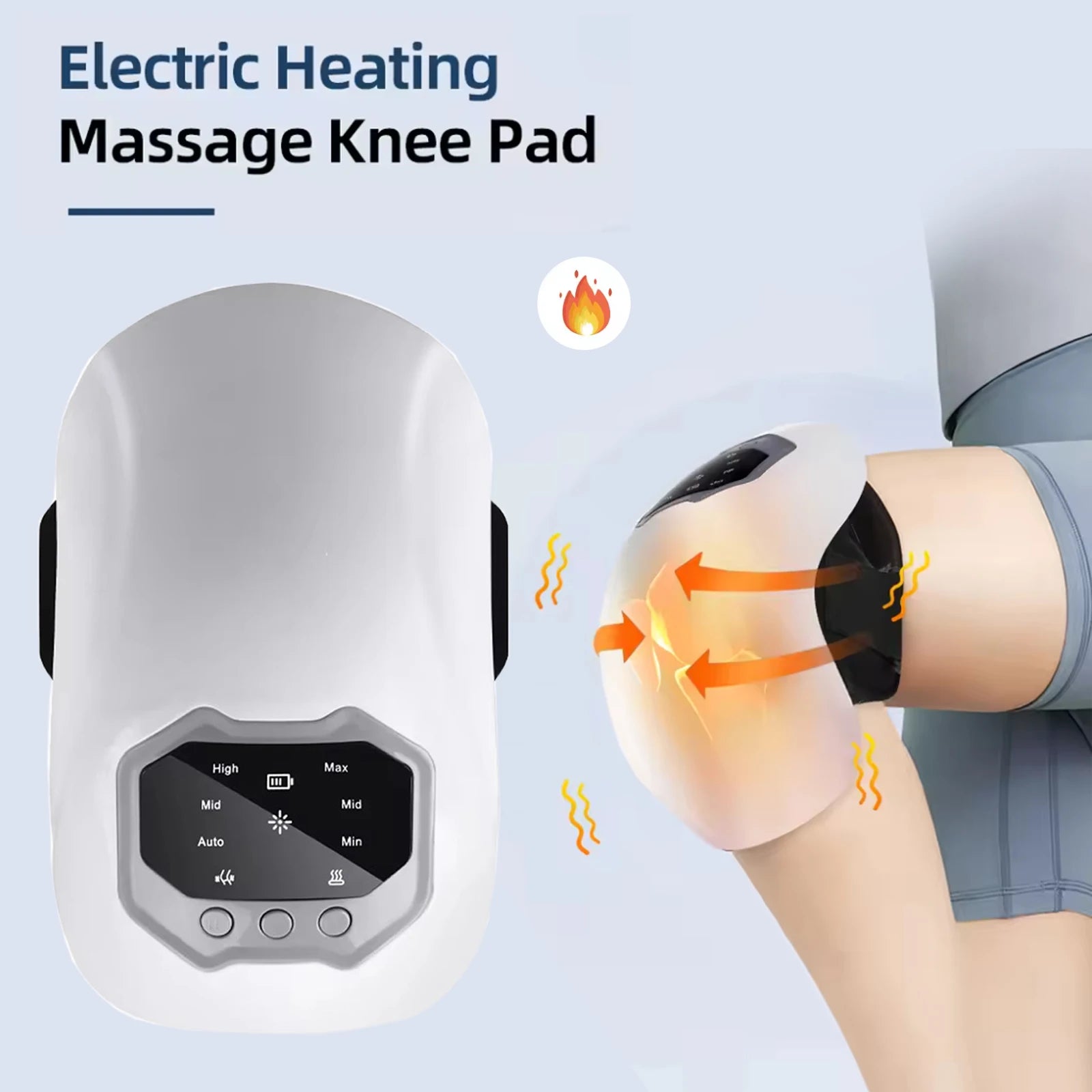 Smart Knee Massager with Infrared Heat & Vibration – Wireless Joint Relief
