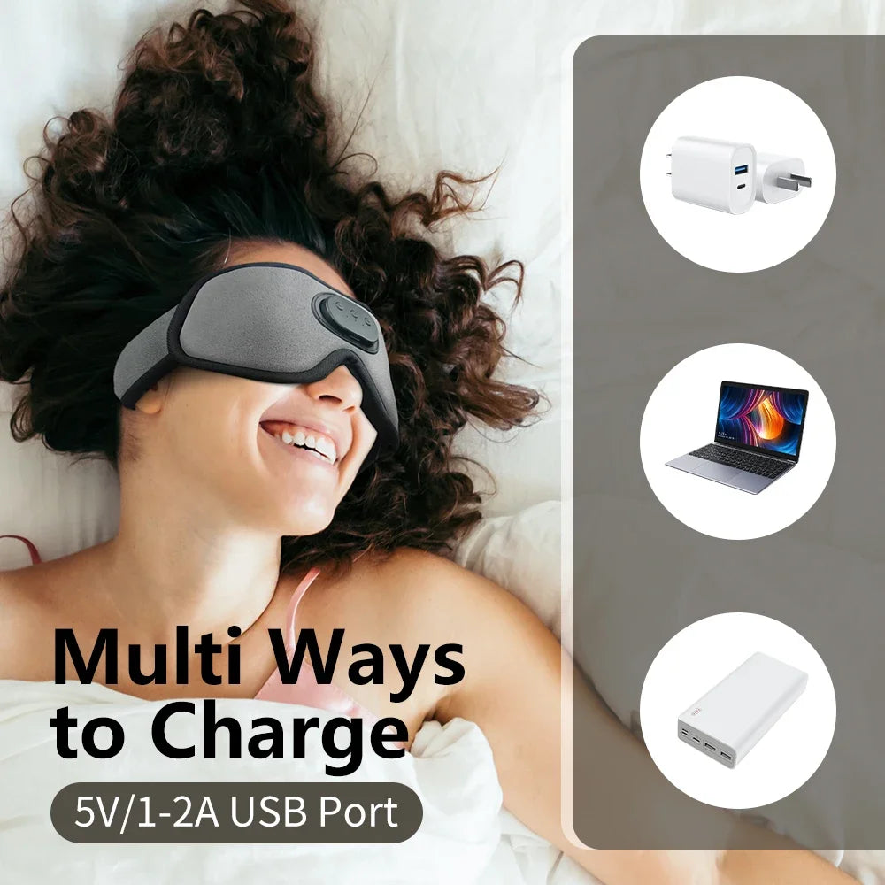 Premium 3D Bluetooth Sleep Eye Mask Headphone – Innovative Sound Sleep Technology