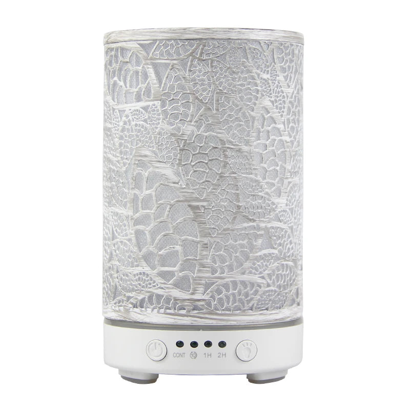 100ml Hollow Ultrasonic Essential Oil Diffuser – Timer, LED Light & Smart Home Aroma