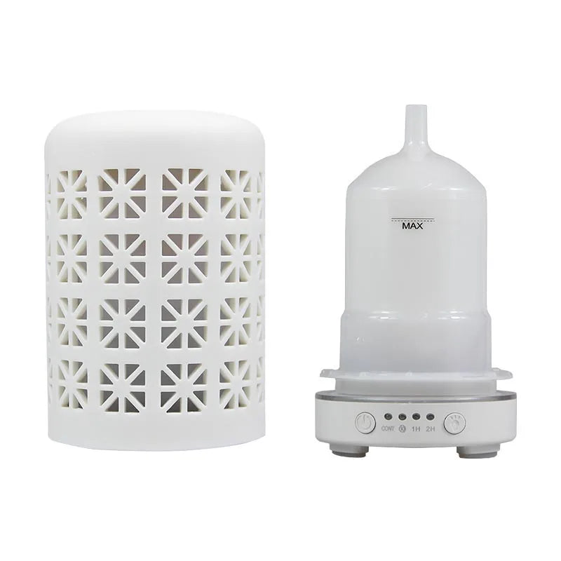 Ceramic Ultrasonic Aroma Diffuser – Timer Function, LED Lights & Essential Oil Diffuser