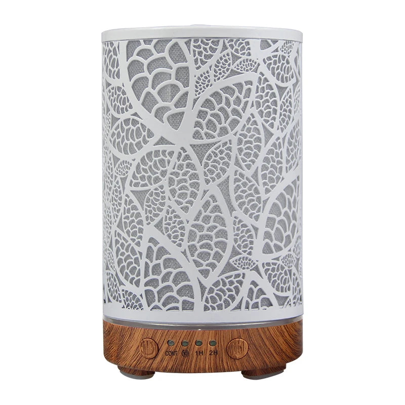 100ml Hollow Ultrasonic Essential Oil Diffuser – Timer & LED Light for Home Aromatherapy