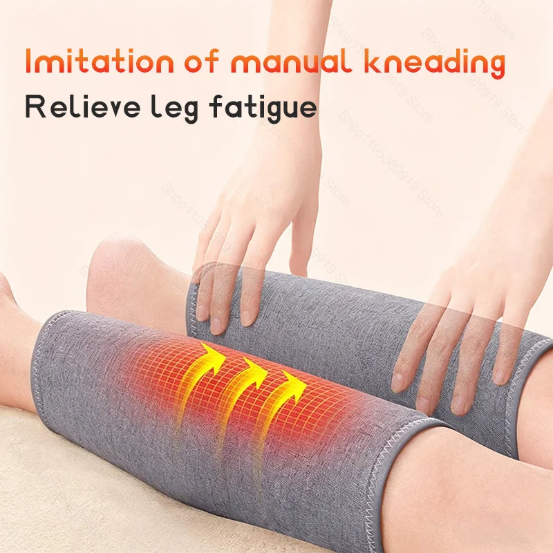360° Electric Pneumatic Leg Massager Calf Massager Rechargeable 4 Modes Air Compression Leg Massager Hot Compress Leg Massage