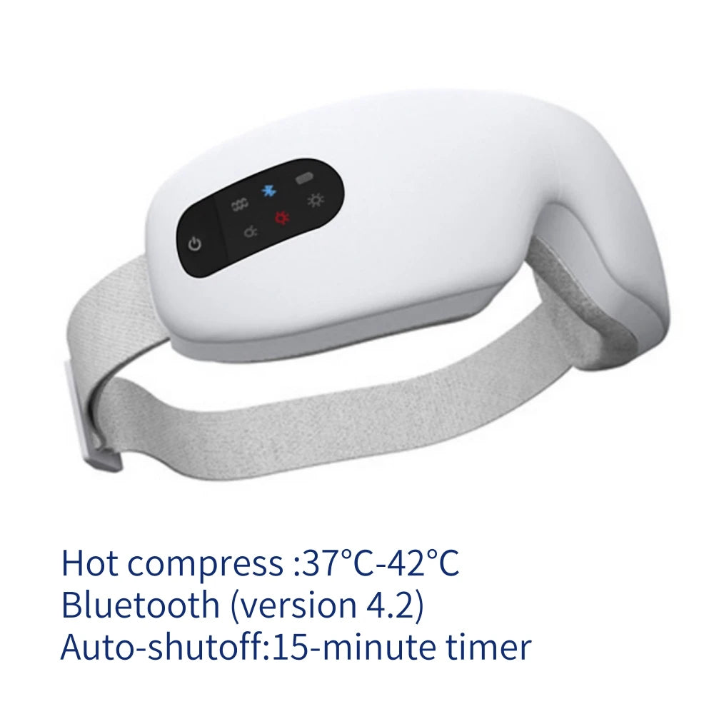 Smart Foldable Eye Massager with Hot Compress & Music – Electric Eye Care Device