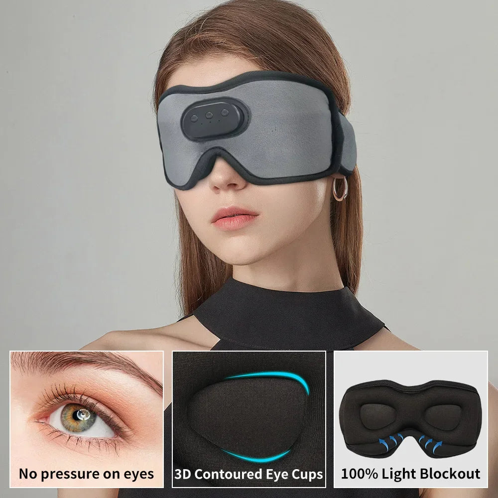 Premium 3D Bluetooth Sleep Eye Mask Headphone – Innovative Sound Sleep Technology