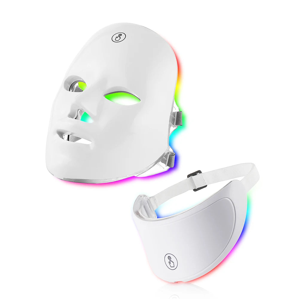 7-Colour LED Face & Neck Mask – Bio-Light Therapy for Skin Tightening, Lifting & Whitening