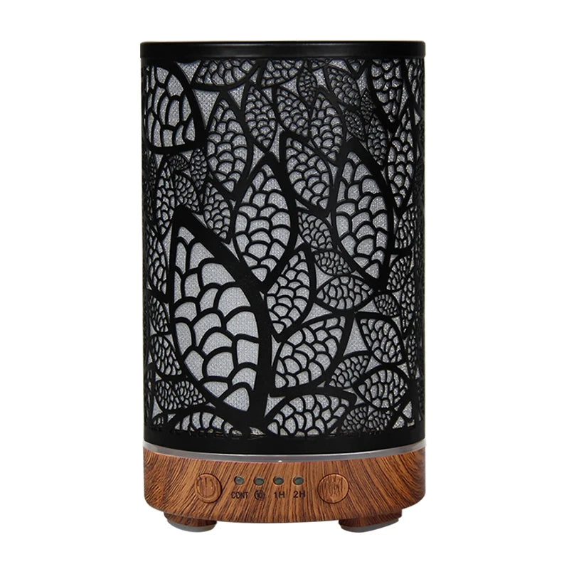 100ml Hollow Ultrasonic Essential Oil Diffuser – Timer, LED Light & Smart Home Aroma