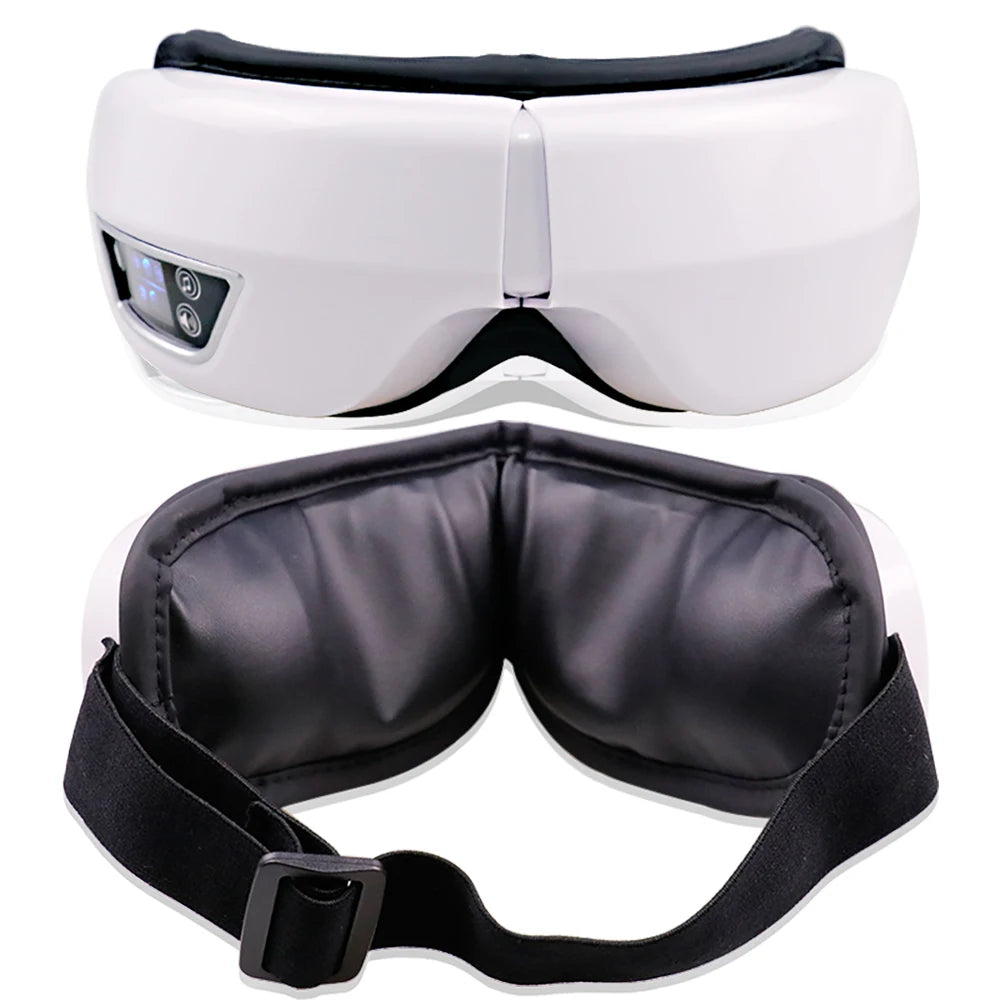 Smart Foldable Eye Massager – Vibration, Airbag Compression & Bluetooth for Eye Relaxation