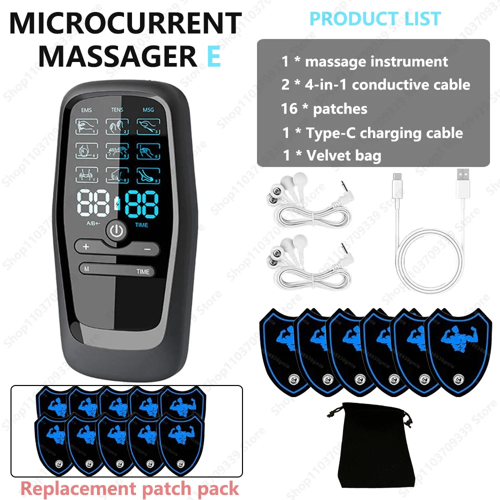 TENS EMS Physiotherapy Muscle Stimulator – 6 Modes, 19 Levels, USB Rechargeable