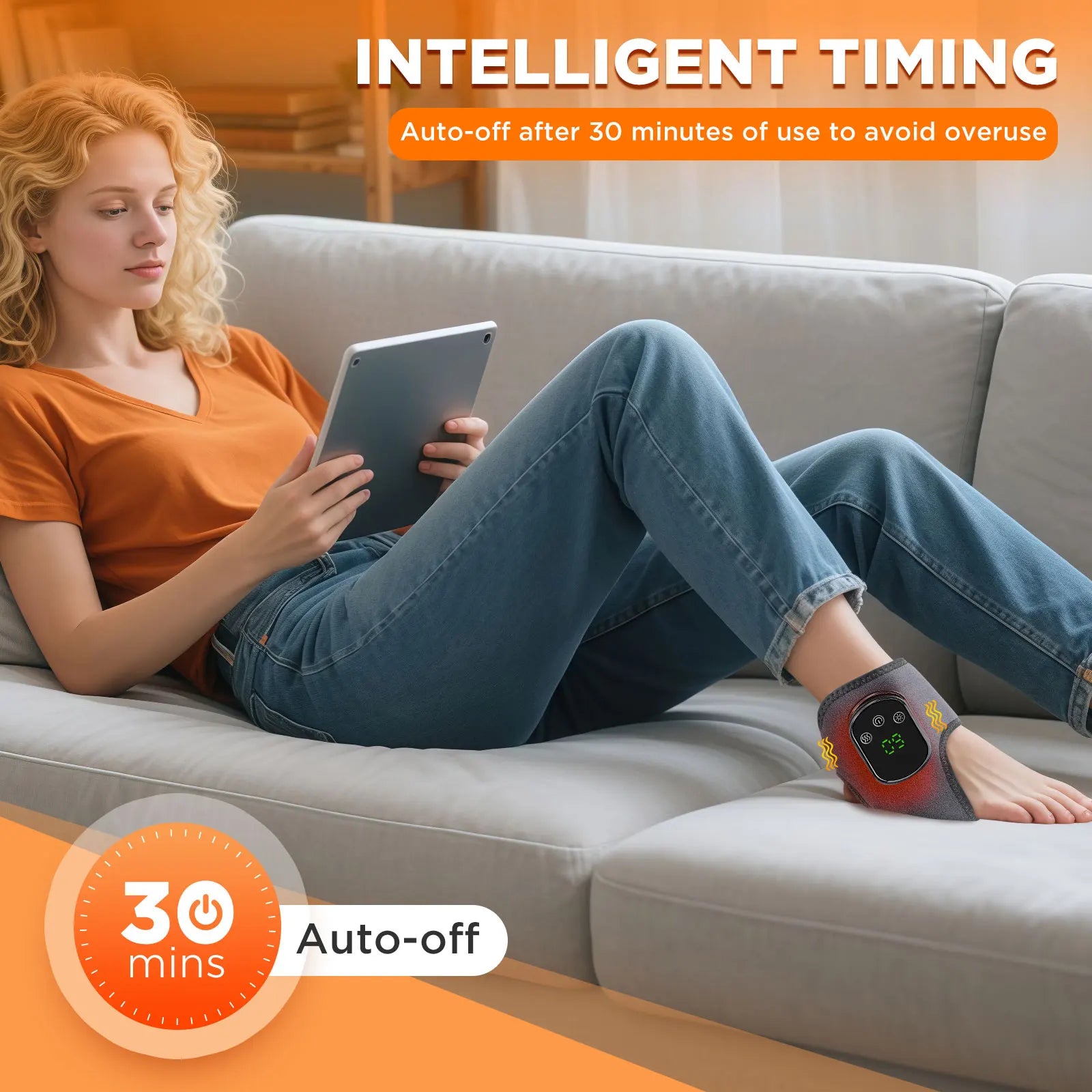Electric Heated Ankle & Wrist Massager – Vibration + Heat for Joint Relief