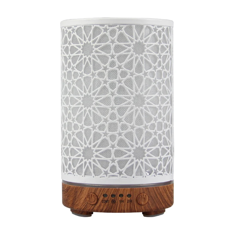 100ml Hollow Ultrasonic Essential Oil Diffuser – Timer & LED Light for Home Aromatherapy