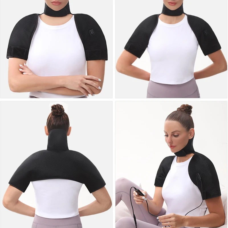 Heated Shoulder & Back Massager – 3 Massage Modes with Adjustable Heat