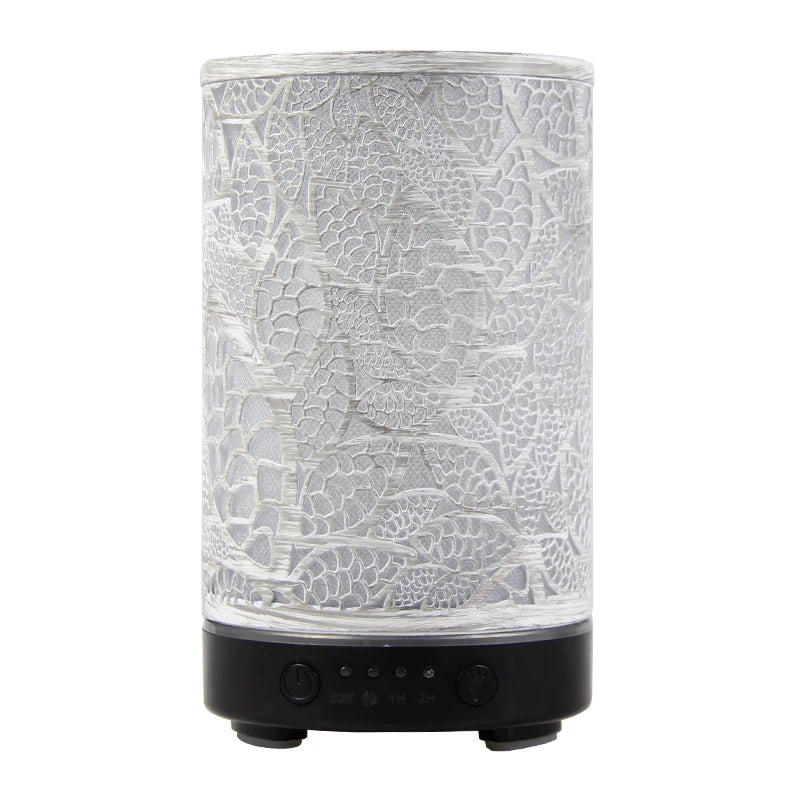 100ml Hollow Ultrasonic Essential Oil Diffuser – Timer & LED Light for Home Aromatherapy