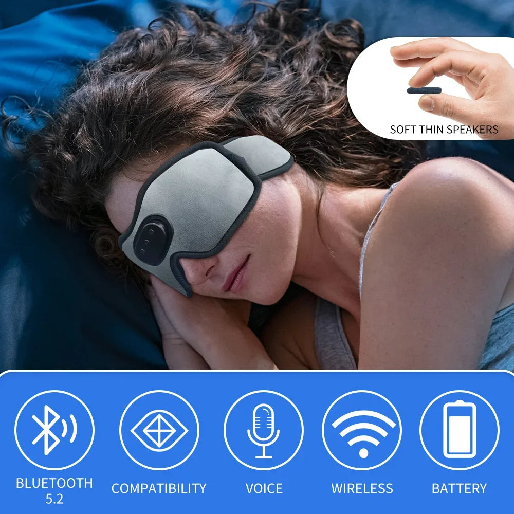 Premium 3D Bluetooth Sleep Eye Mask Headphone – Innovative Sound Sleep Technology