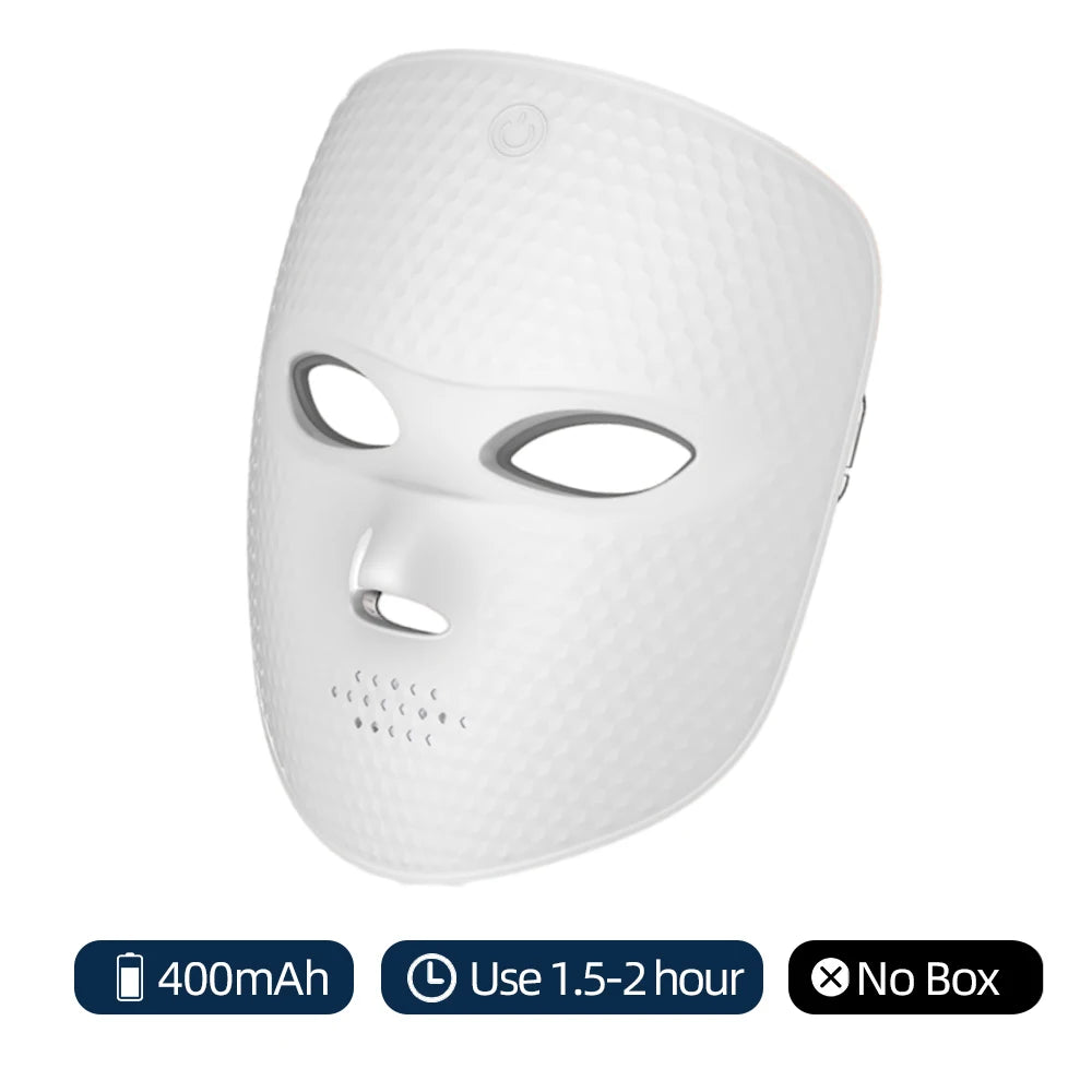 7-Colour LED Photon Face Mask – Wireless Skin Rejuvenation, Wrinkle Removal & Whitening