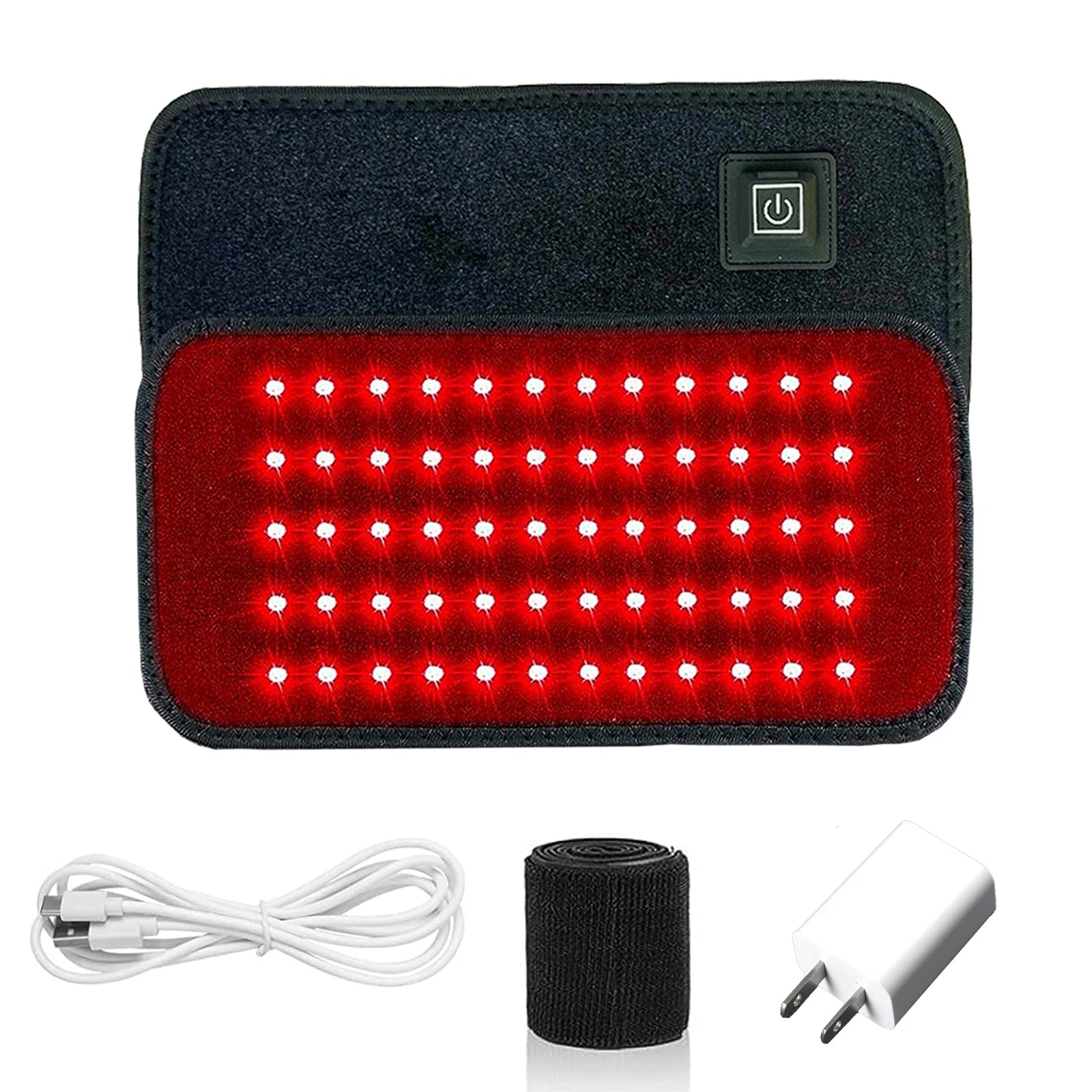 60 LED Red & Infrared Light Therapy Belt – 660nm & 850nm Wrap for Back, Waist & Full Body