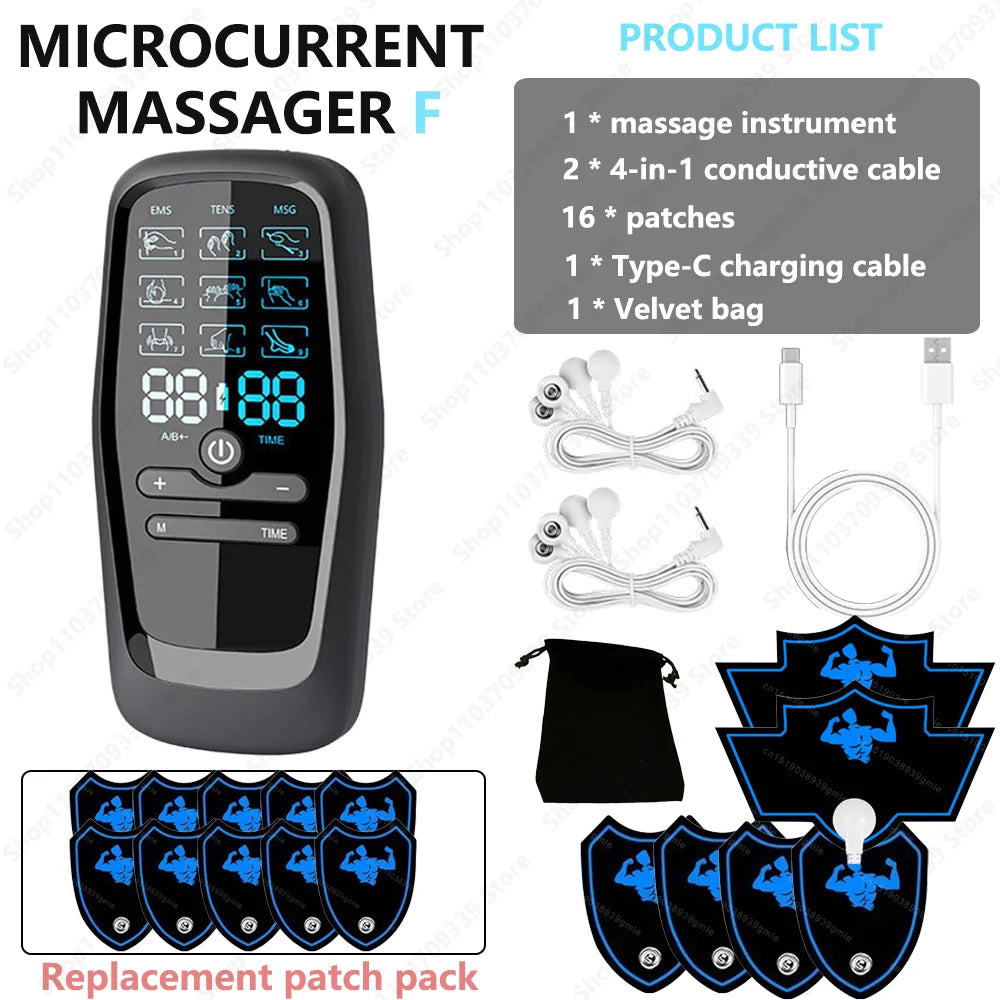 TENS EMS Physiotherapy Muscle Stimulator – 6 Modes, 19 Levels, USB Rechargeable