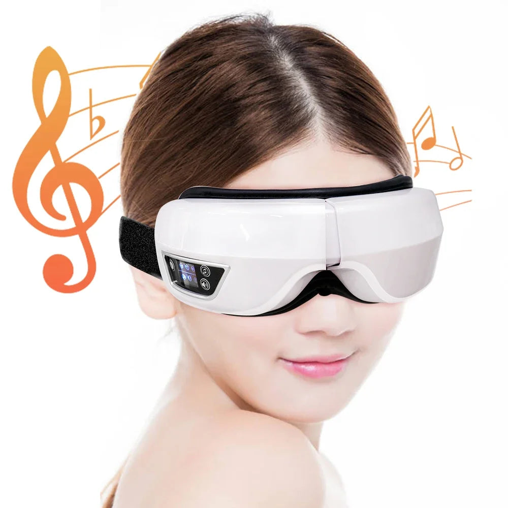 Smart Foldable Eye Massager – Bluetooth Music & Airbag Compression for Eye Care