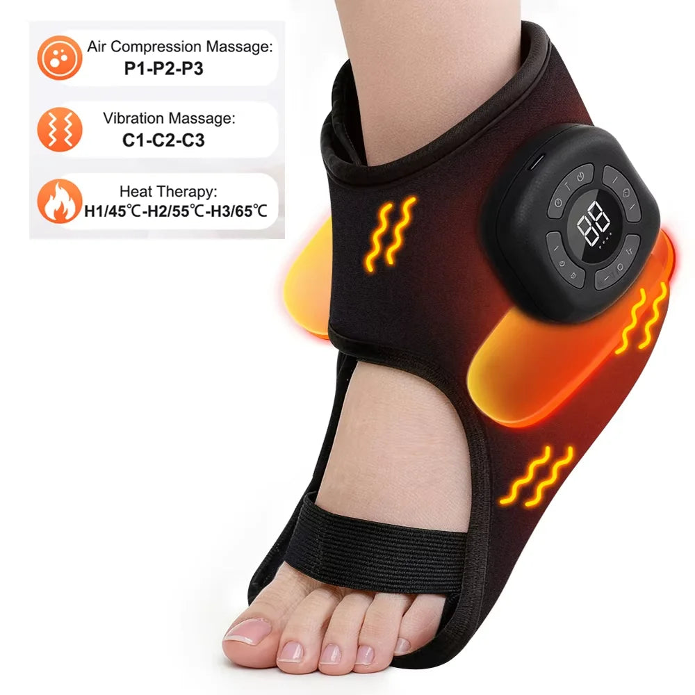 Electric Heated Ankle & Wrist Massager – Vibration + Heat for Joint Relief