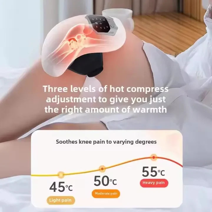 Smart Knee Massager with Infrared Heat & Vibration – Wireless Joint Relief