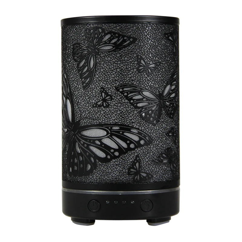 100ml Scent Diffuser Timing Function Ultrasonic Air Humidifier Hollow Butterfly Smart Home Appliances with LED Night Lights