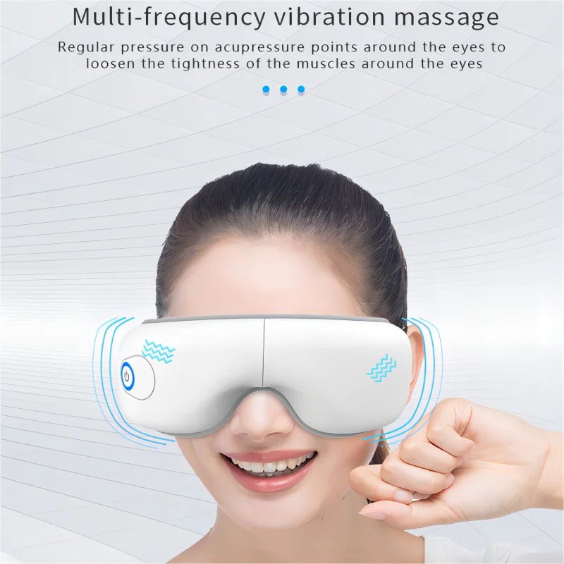 Folding Eye Massager with Bluetooth Music & Airbag Compression – Eye Strain, Dry Eye & Sleep Gift
