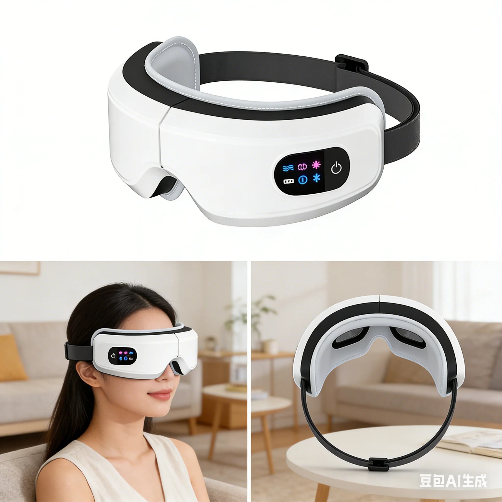 Smart Vibration Eye Massager – Airbag Compression, Bluetooth Music & Sleep Eye Mask