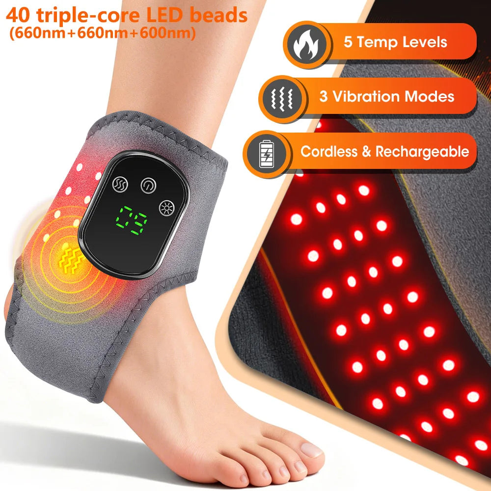 Electric Heated Ankle & Wrist Massager – Vibration + Heat for Joint Relief
