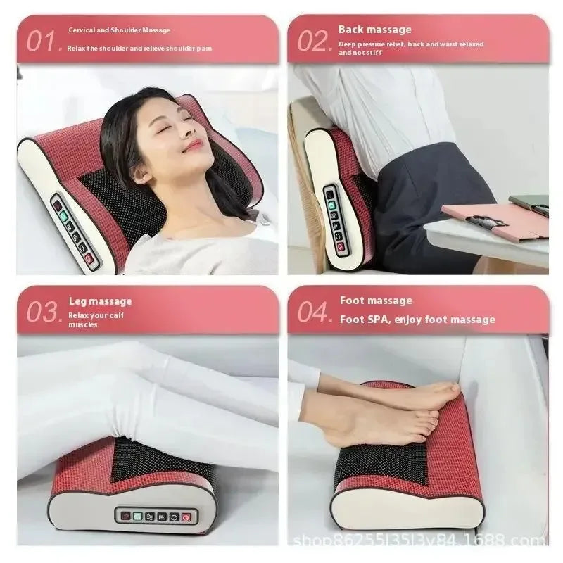 Multifunctional Neck & Shoulder Massager with Hot Compress – Kneading Relief at Home