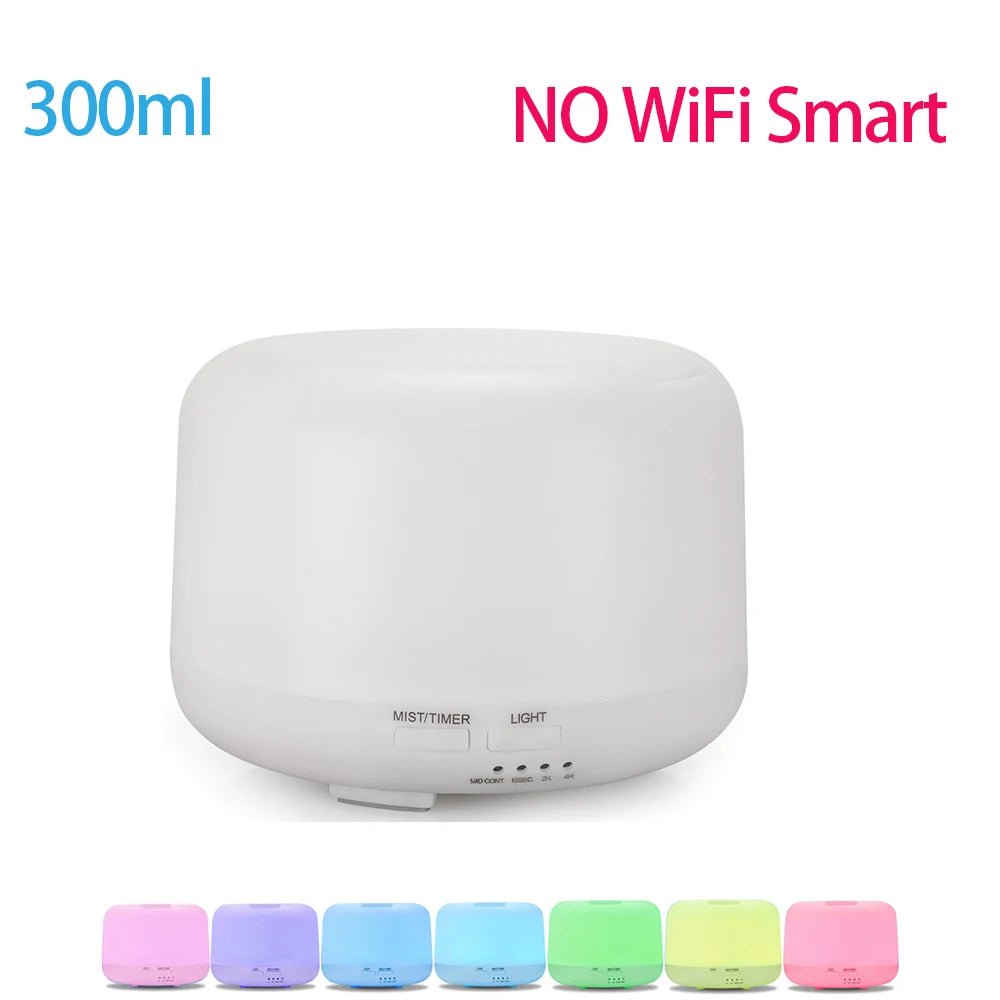 Tuya WiFi Smart Aroma Diffuser – Works with Google Home & Alexa, Ultrasonic Humidifier