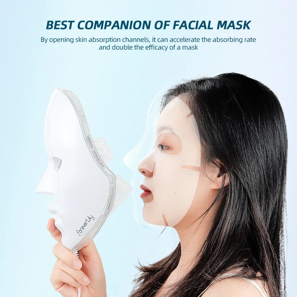 7-Colour LED Facial Mask – Phototherapy for Acne, Whitening & Anti-Wrinkle Skin Care
