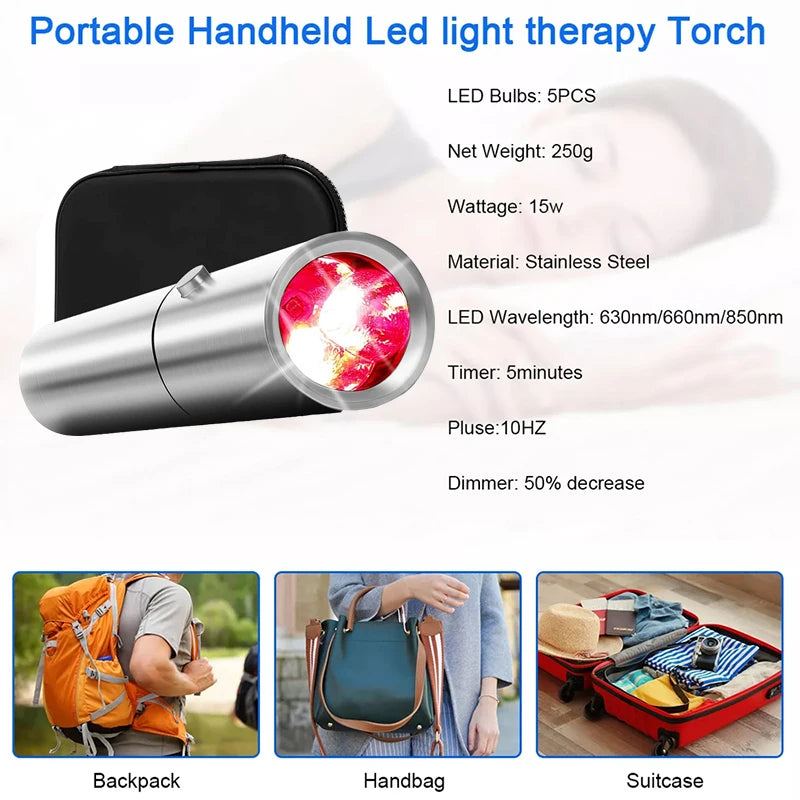 5-Wavelength Blue & Red Light Therapy Device – Acne, Skin Health & Body Relief