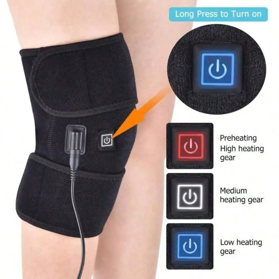 Electric USB Heated Knee Pads – Thermal Heat Therapy for Knee & Leg Pain Relief