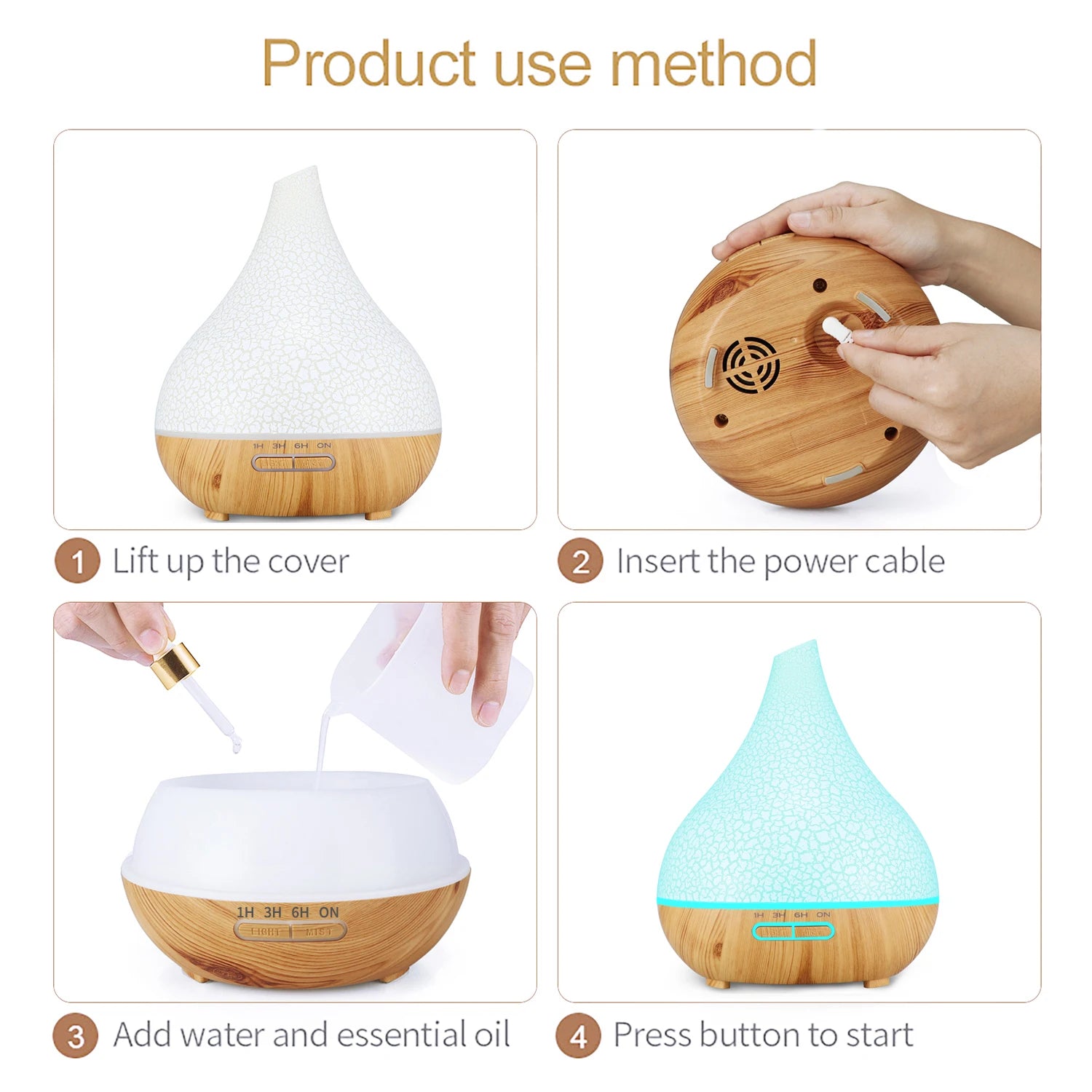 Tuya WiFi Smart Humidifier & Aroma Diffuser – Works with Google Home & Alexa