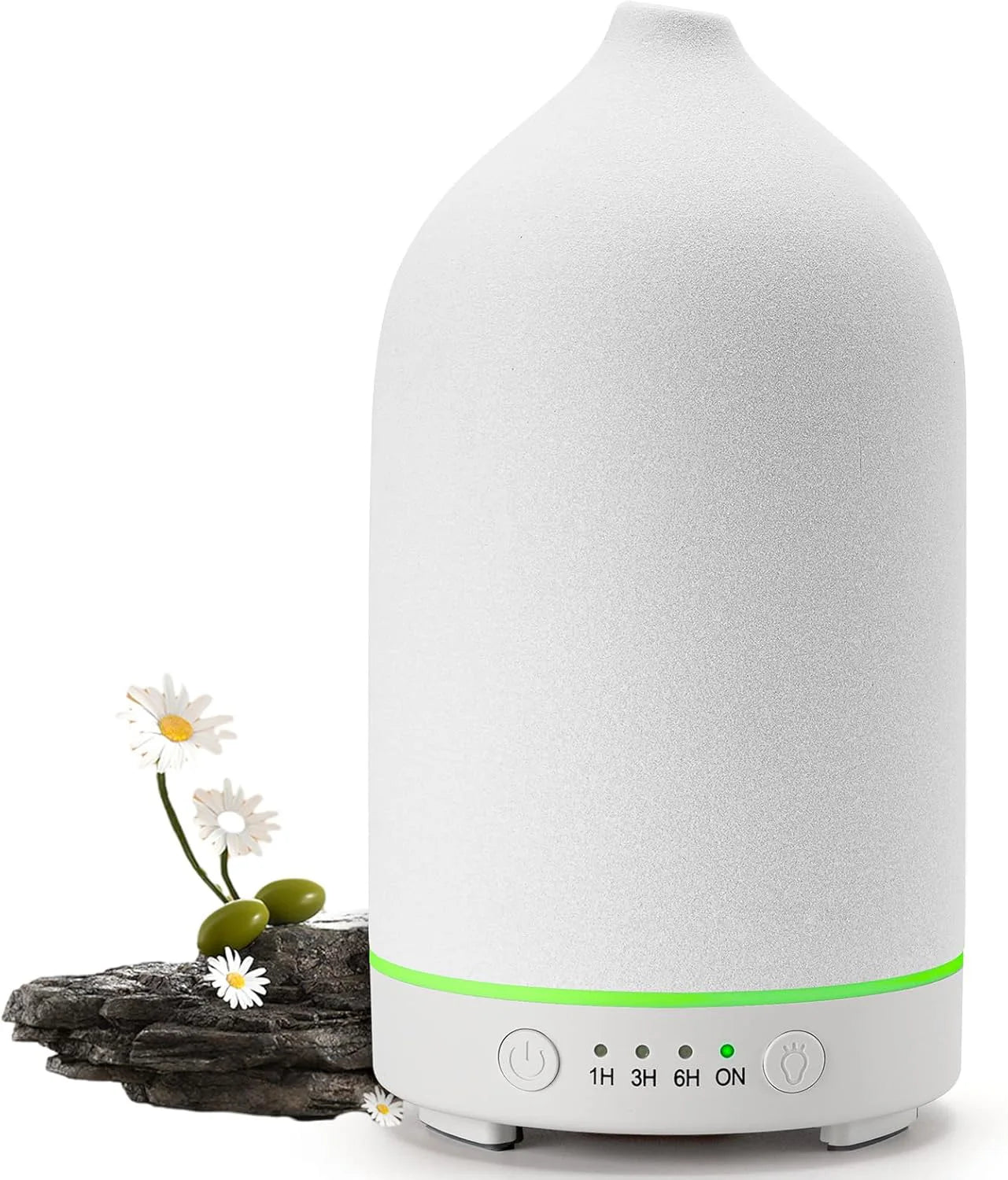 Ceramic Aroma Diffuser – Cool Mist Ultrasonic Humidifier with 7 LED Colours