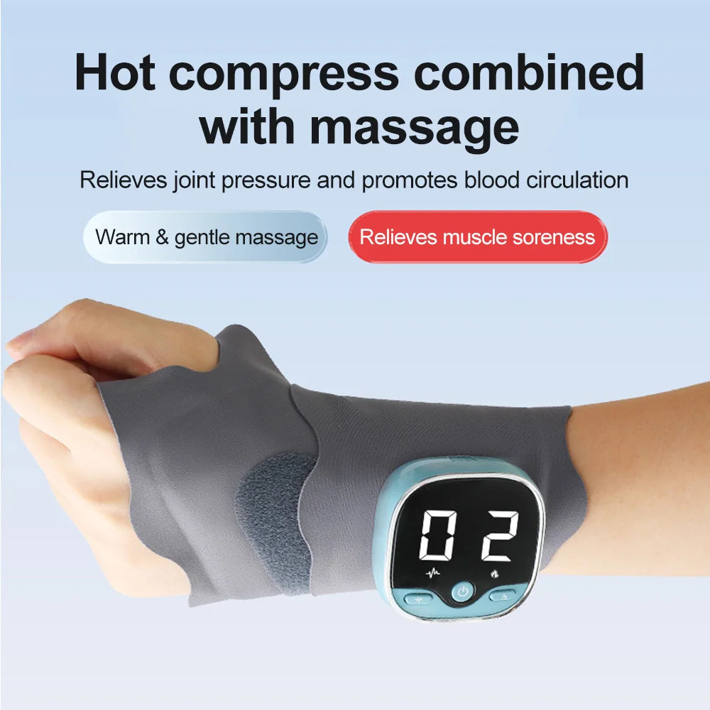 Say Goodbye to Wrist Pain! EMS Microcurrent Massage Far Infrared Heating Wrist Support Essential for Office Workers & Sports
