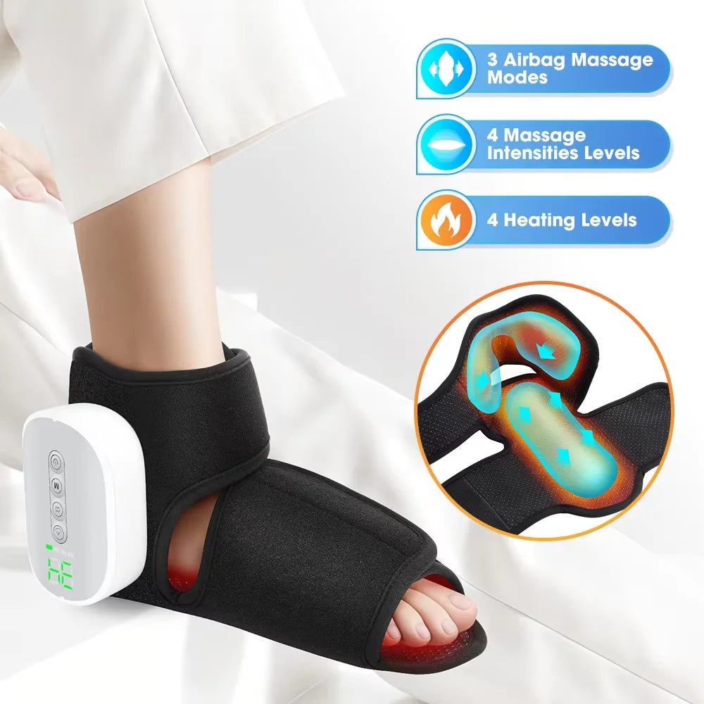 Electric Heated Ankle & Wrist Massager – Vibration + Heat for Joint Relief