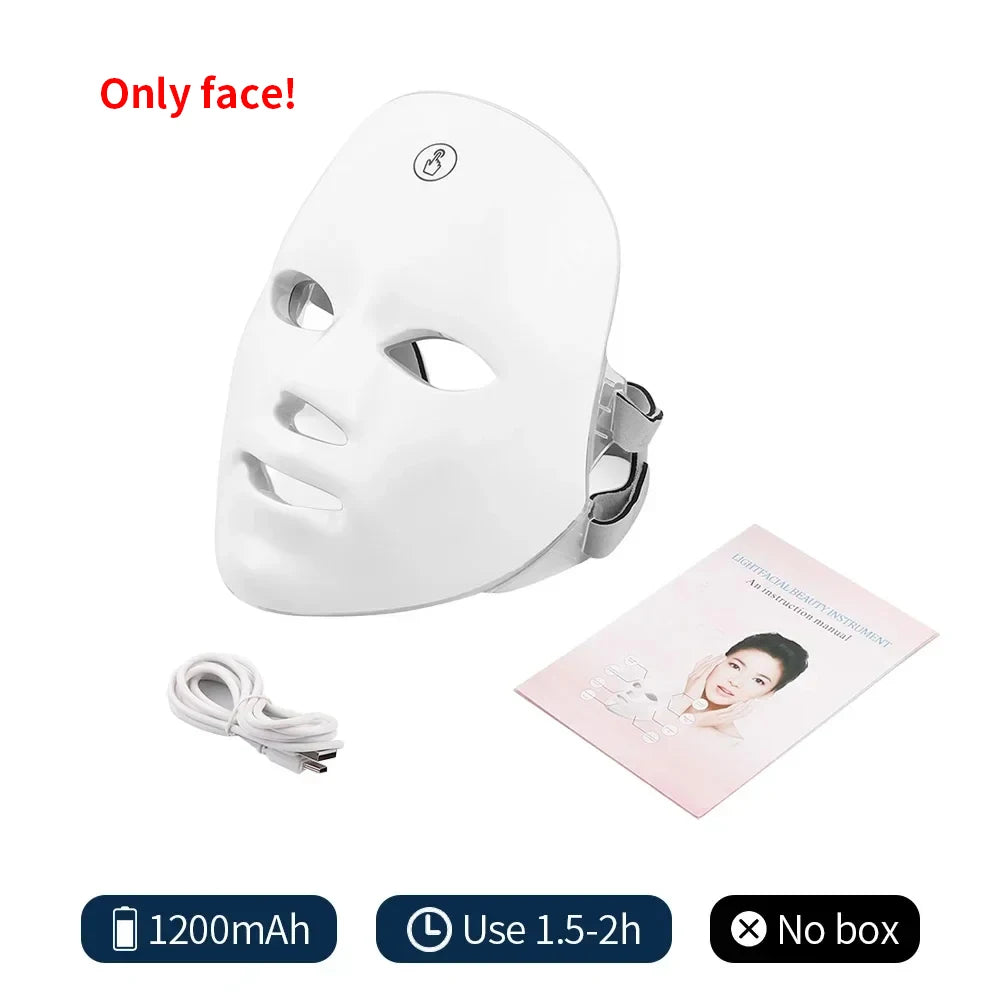 Wireless 7-Colour LED Face Mask – Photon Skin Firming, Anti-Ageing & Rejuvenation