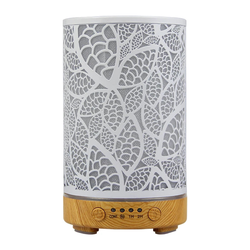 100ml Hollow Ultrasonic Essential Oil Diffuser – Timer, LED Light & Smart Home Aroma