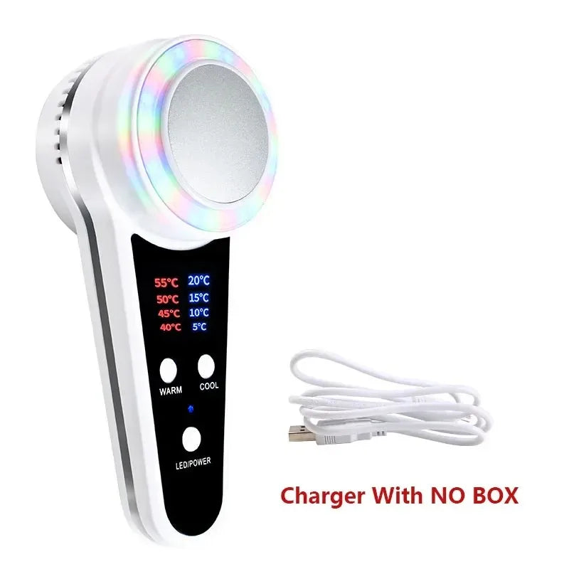 Hot & Cold Cryotherapy Face Massager – Blue Photon Acne Treatment & Skin Lifting
